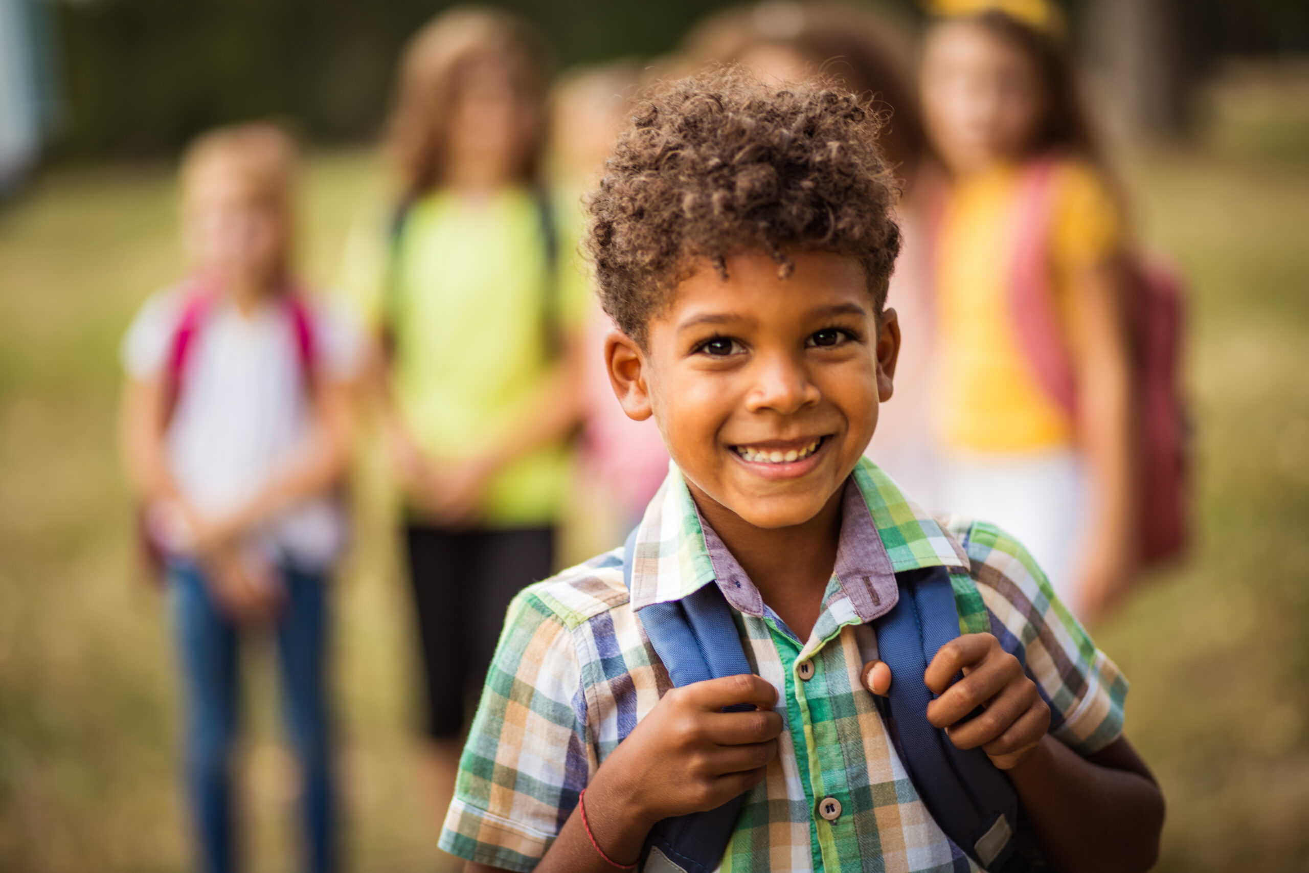 Little boy ready for school