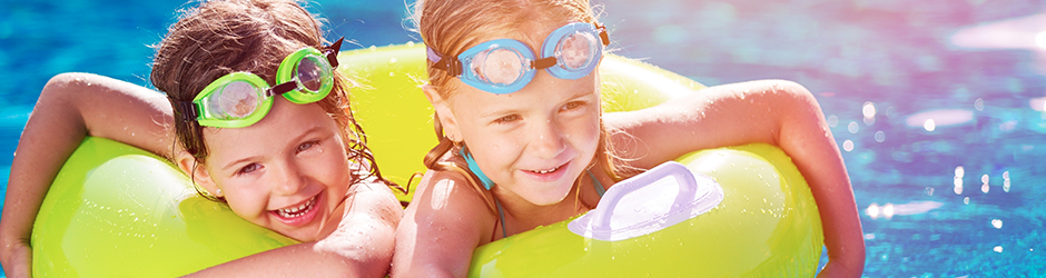 kids hanging out in pool having fun